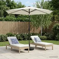 vidaXL Parasol de grădină cu lumini LED și bază 270 x 270 cm Poliester