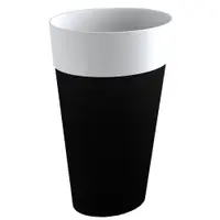 Lavoar freestanding negru alb 46 cm din compozit mineral DuraBe, Besco Uniqa