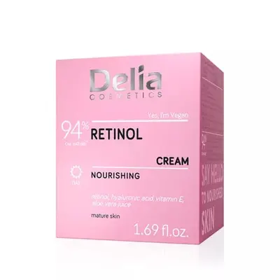 Crema de fata nutritiva cu retinol, 50ml, Delia Cosmetics