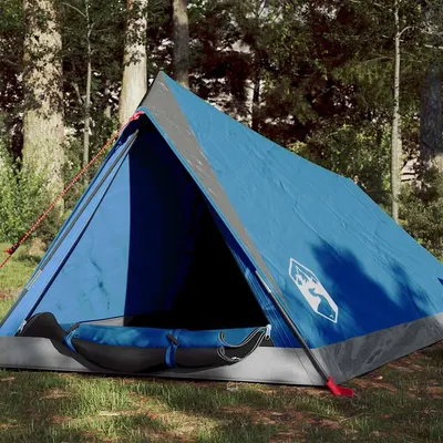 Cort vidaxl albastru A-frame impermeabil pentru 2 persoane