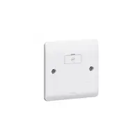 Fused connection unit Synergy - unswitched + cord outlet - alb