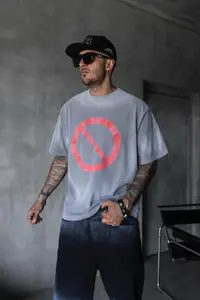 Tricou Oversize Forbidden Grey Tsbi15(1871) (mărime: L)