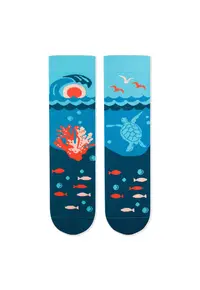Sosete din bumbac organic Arty Socks Ocean Albastru deschis