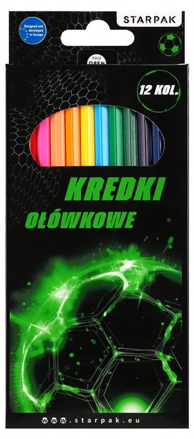 Set de creioane colorate Starpak Football - 12 culori
