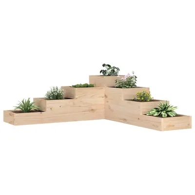 Gossi jardiniera gradina cu 4 niveluri, 106x104,5x36 cm lemn pin