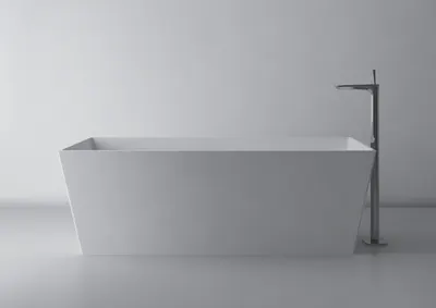 Cada baie freestanding dreptunghiulara, compozit, 159 x 65 cm, Cast Marble Cairo