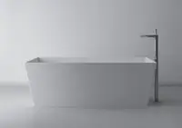 Cada baie freestanding dreptunghiulara, compozit, 159 x 65 cm, Cast Marble Cairo