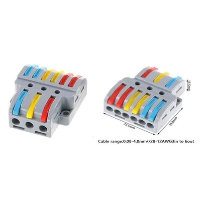 PCT436 – conector doza 3 – 6 (3intrare – 6iesire) pt MYF/FY