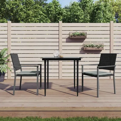 Gossi set mobilier de gradina cu perne, 3 piese, poliratan si otel