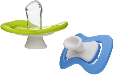 Set de suzetă iiamo, 6-18 luni, 2buc, verde și albastru