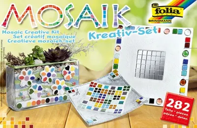 Set creativ pentru realizarea unui mozaic ceramic clasic Folia - 282 de piese