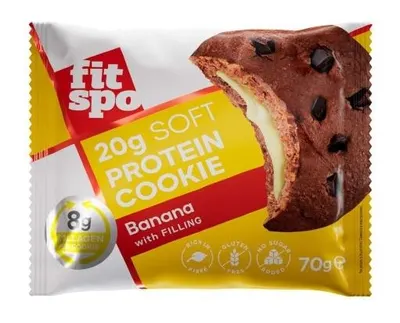 Biscuit proteic, banană, 70 g, FitSpo
