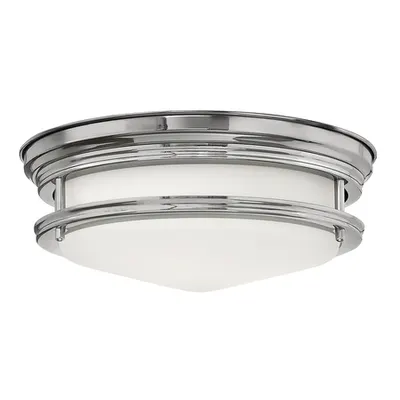 Corp de iluminat decorativ pentru exterior, Hadrian 2 Light Flush Mount – Opal Glass – Chrome