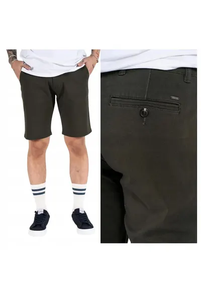 Pantaloni Scurti Barbati - Gerry Chino Shorts - Verde - Croi: Regular Fit - Numar De Buzunare: 5 - Verde 140466 - Verde masliniu
