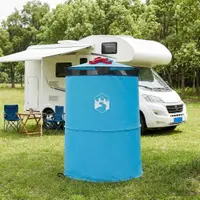 vidaXL Cort de toaletă pop-up cu sfoară de agățat 97 x 126 cm albastru
