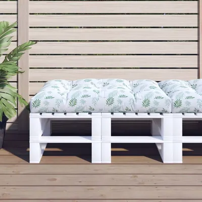 vidaXL Pernă de paleți, model frunze, 120x80x12 cm, textil
