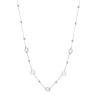 Lantisor argint 925, JW1739, model geometric, placat cu rodiu