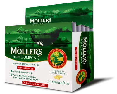 Omega 3 Forte, 150 capsule, Moller's
