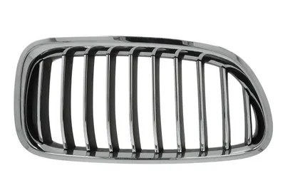 Grila radiator Dreapta potrivit BMW 5 (F10), 5 (F11) 1.6-4.4 2009-2017 pana in 2017 - (crom/negru)