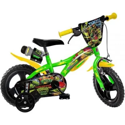 Bicicleta copii 3-5 ani, 12 inch, Testoasele Ninja, Dino Bikes DB612LMNT