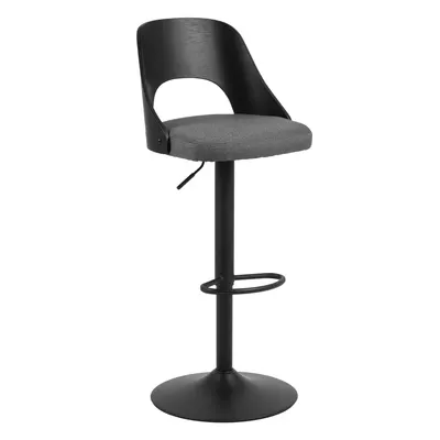 Scaune de bar gri-închis cu înălțime ajustabilă 2 buc. (înălțime șezut 84 cm) Lucy – Actona