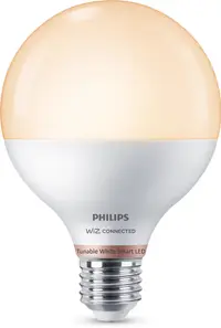 Bec inteligent Philips - Frosted, 11W LED, E27, G95, dimmer