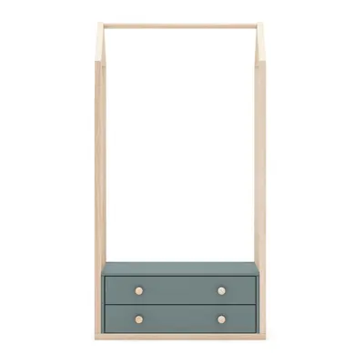Șifonier de copii verde prăfuit deschis 80x170x40 cm Esteban – Marckeric