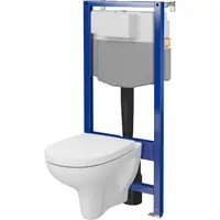 Set WC suspendat Cersanit Arteco S701-815, rezervor incastrat AQUA 50, vas CleanOn si capac Soft Close