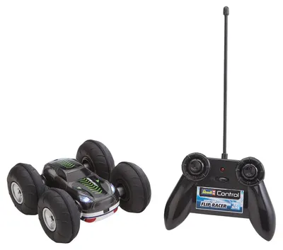 Mașină de cascadorii cu telecomandă 2 în 1 Revell Control - Flip Racer, cu faruri LED și roți mari