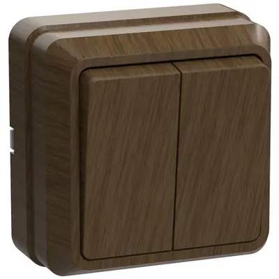 VC20-2-0-OD Dubla -buton Selector 10A OKTAVA (oak)