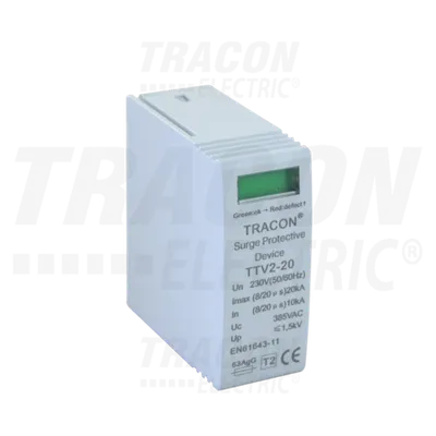 Elem.modular, descarcator de suprat., AC, clasa 2, modul A TTV2-30-A-M 230/400 V, 50 Hz, 15/30 kA (8/20 us), 2P (TTV2-30)