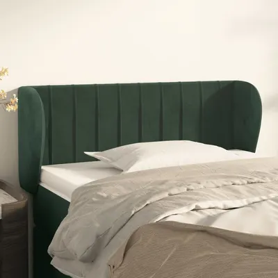 Gossi tablie de pat cu aripioare verde inchis 93x23x78/88 cm catifea
