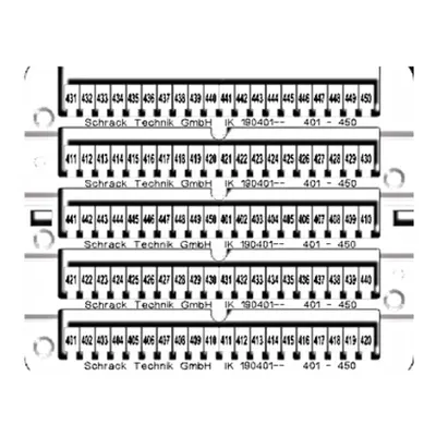 Etichete pentru cleme şir 401-450 (2x)