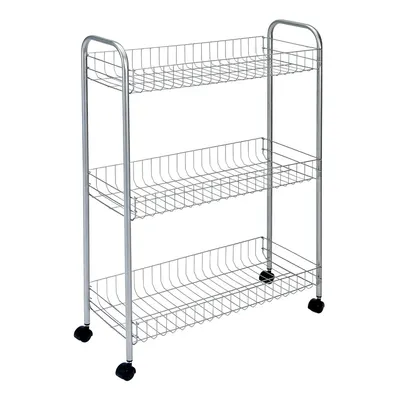 Suport mobil cu rafturi Metaltex Ascona Slim De Luxe, înălțime 84 cm