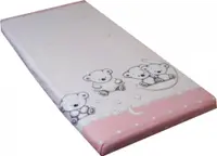 Lenjerie patut 120x60 cm cu 4 piese Nichiduta Teddy on the Moon Pink