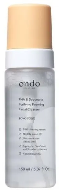Ondo Beauty 36.5 Spumă de curățare facială PHA & Saponaria, 150 ml