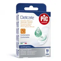 Plasturi piele sensibila Pic Solution Delicate 25x72mm cu solutie antibacteriana 10 buccut