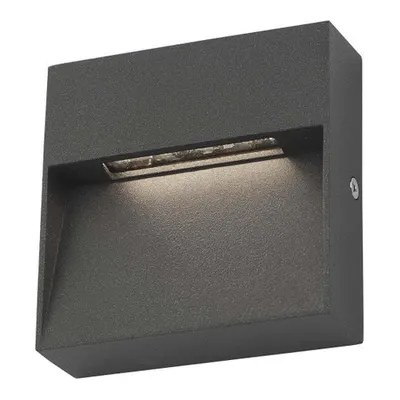 Aplica Yukon Outdoor Wall Light Square Eyelid Anthracite IP65 LED