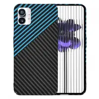 Husa pentru Nothing Phone (1), Techsuit, Carbonite FiberShell, Neagra Bleu
