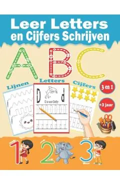 Leer Letters en Cijfers Schrijven: leren tekenen Lijnen - Letters - Cijfers. Hoofdletters en kleine letters. Leer cursief schrijven. +3 jaar. voor de