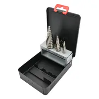 Set Burghie în trepte canale elicoidale - HSS RECTIFICAT- 3 piese