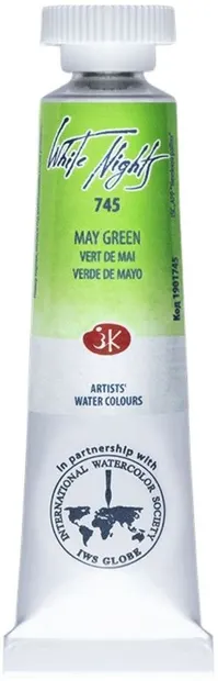 Vopsea de acuarelă Paleta Nevskaya Leningrad Nopti albe - 745, Verde de mai, 10 ml