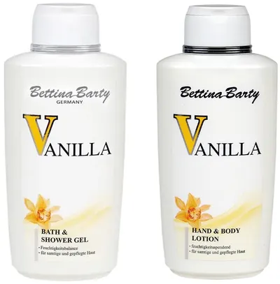 Bettina Barty Vanilla Set- Loțiune și gel de baie și dus , 2 x 500 ml