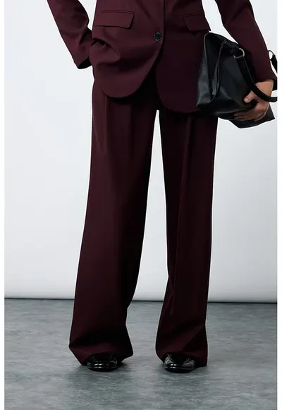 Pantaloni eleganti evazati - Visiniu