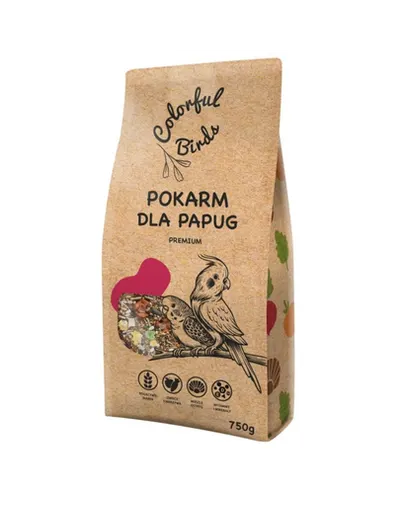 KUCHNIA SZEFA Colorful Birds Hrană pentru papagali 750 g