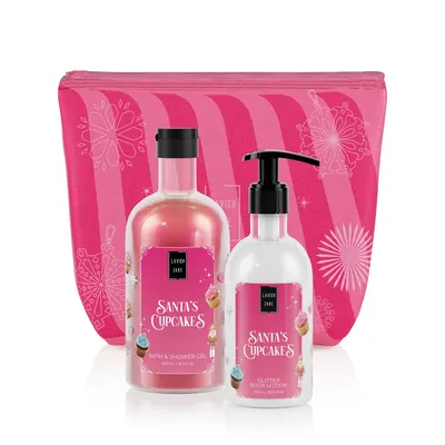 Pachet Gel de dus 500ml + Lotiune de corp 300ml Santa's Cupcake, Lavish Care