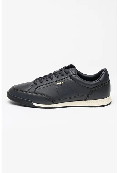 Pantofi sport Nitan low-cut din piele - Bleumarin