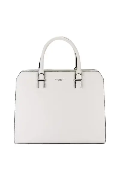 Geanta neagra H6998 13 Negru - Alb - 25x32x12