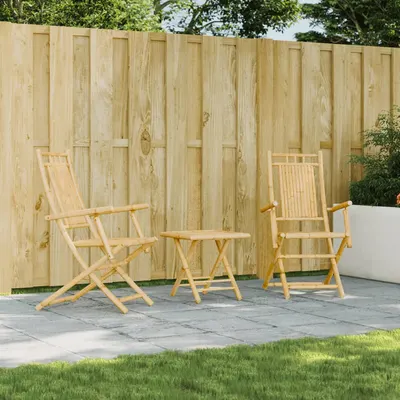 vidaXL Scaune pliante 2 buc 53x66x99 cm Bambus