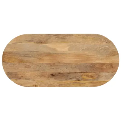 Gossi blat de masa oval, 80x40x2,5 cm, lemn masiv de mango